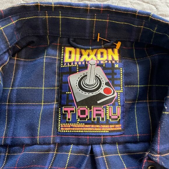 Dixxon toru blue flannel snap button shirt women’s medium - Picture 4 of 10
